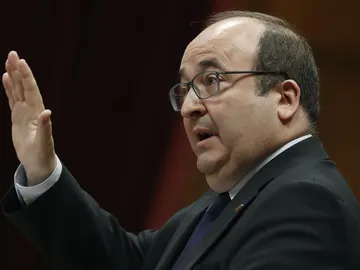 Miquel Iceta en el pleno de investidura Miquel Iceta en el pleno de investidura