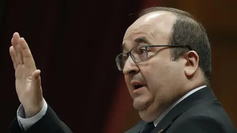 Miquel Iceta en el pleno de investidura Miquel Iceta en el pleno de investidura