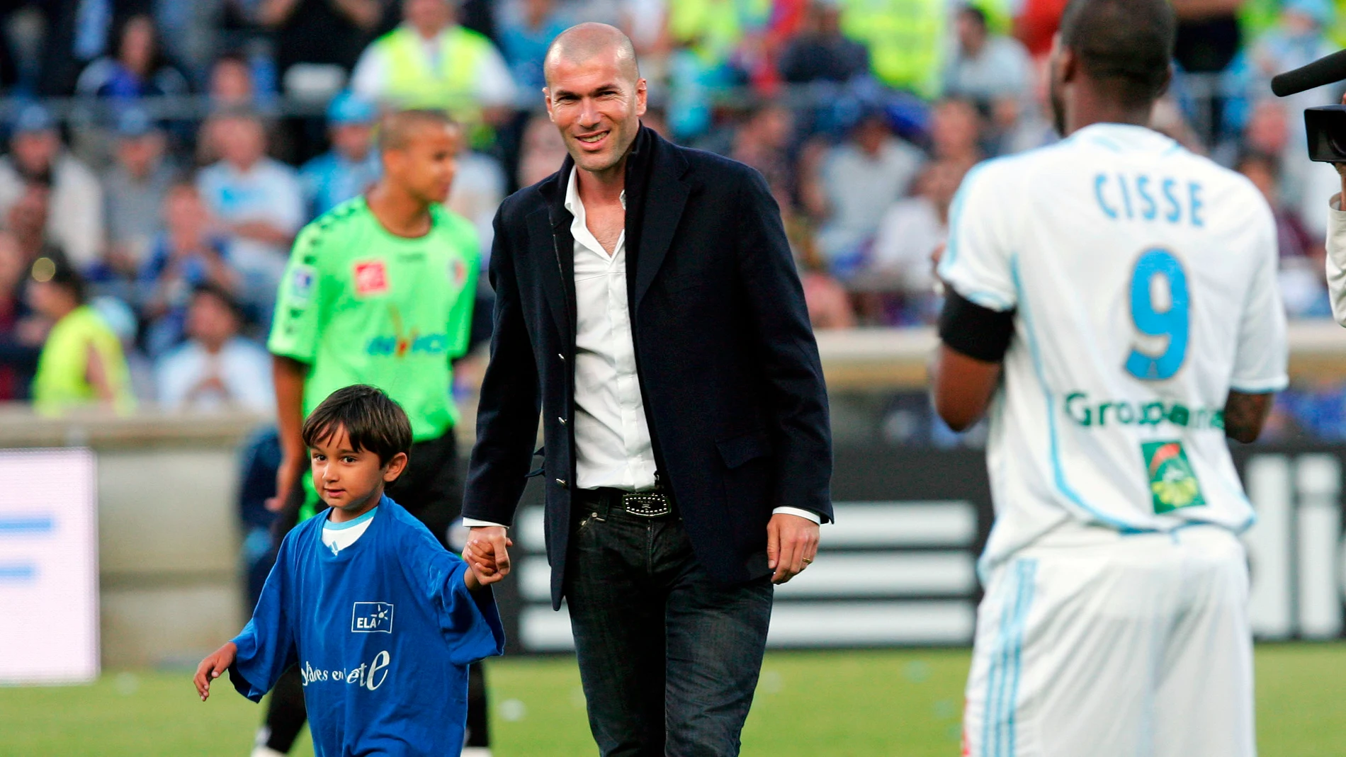 Zidane, antes de un encuentro del Marsella Zidane, antes de un encuentro del Marsella