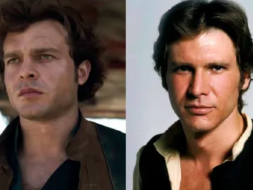 Alden Ehrenreich y Harrison Ford Alden Ehrenreich y Harrison Ford