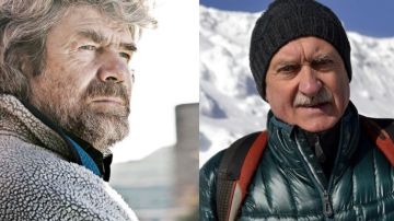 Los alpinistas Reinhold Messner y Krzysztof Wielicki