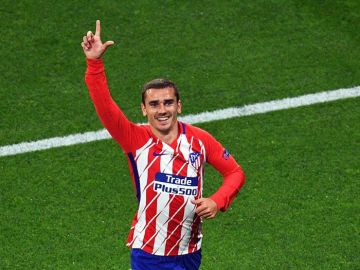 Antoine Griezmann celebra su gol ante el Olympique de Marsella