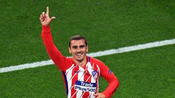 Antoine Griezmann celebra su gol ante el Olympique de Marsella