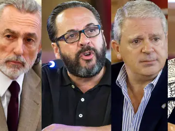 Francisco Correa, Pablo Crespo y Álvaro Pérez "El bigotes" y la exconsejera valenciana Milagrosa Martinez Francisco Correa, Pablo Crespo y Álvaro Pérez "El bigotes" y la exconsejera valenciana Milagrosa Martinez