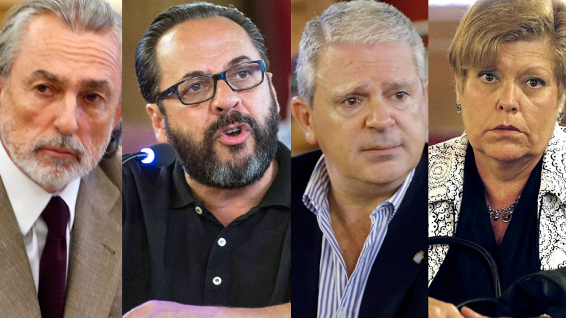 Francisco Correa, Pablo Crespo y Álvaro Pérez "El bigotes" y la exconsejera valenciana Milagrosa Martinez Francisco Correa, Pablo Crespo y Álvaro Pérez "El bigotes" y la exconsejera valenciana Milagrosa Martinez