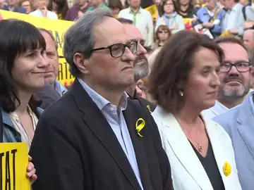 Torra acude a la concentración para pedir la libertad de los 'Jordis' Torra acude a la concentración para pedir la libertad de los 'Jordis'