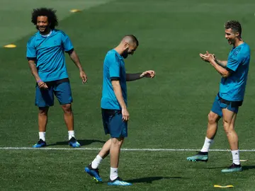 Karim Benzema, en Valdebebas Karim Benzema, en Valdebebas