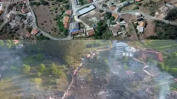 Tui, antes y después de la explosión Tui, antes y después de la explosión