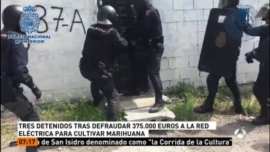La Policía Nacional irrumpe en una parcela de la Cañada Real donde se cultiva y distribuye marihuana a gran escala