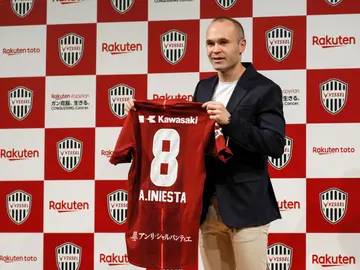 Andrés Iniesta, en su presentación con el Vissel Kobe Andrés Iniesta, en su presentación con el Vissel Kobe
