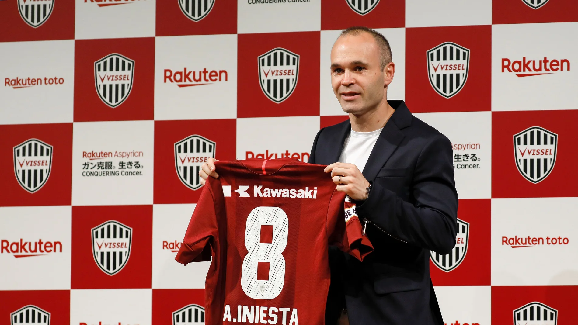 Andrés Iniesta, en su presentación con el Vissel Kobe Andrés Iniesta, en su presentación con el Vissel Kobe