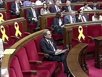 Torra en el primer pleno tras su investidura Torra en el primer pleno tras su investidura