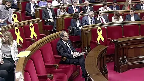 Torra en el primer pleno tras su investidura El Parlament celebra su primer pleno tras la investidura de Torra a la espera de que se constituya el nuevo Govern