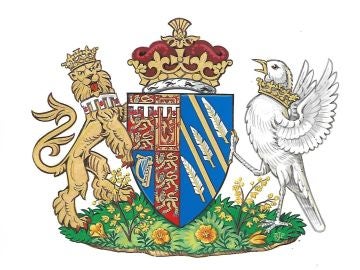 Imagen facilitada por el Palacio Kensington que muestra el escudo de armas de la duquesa