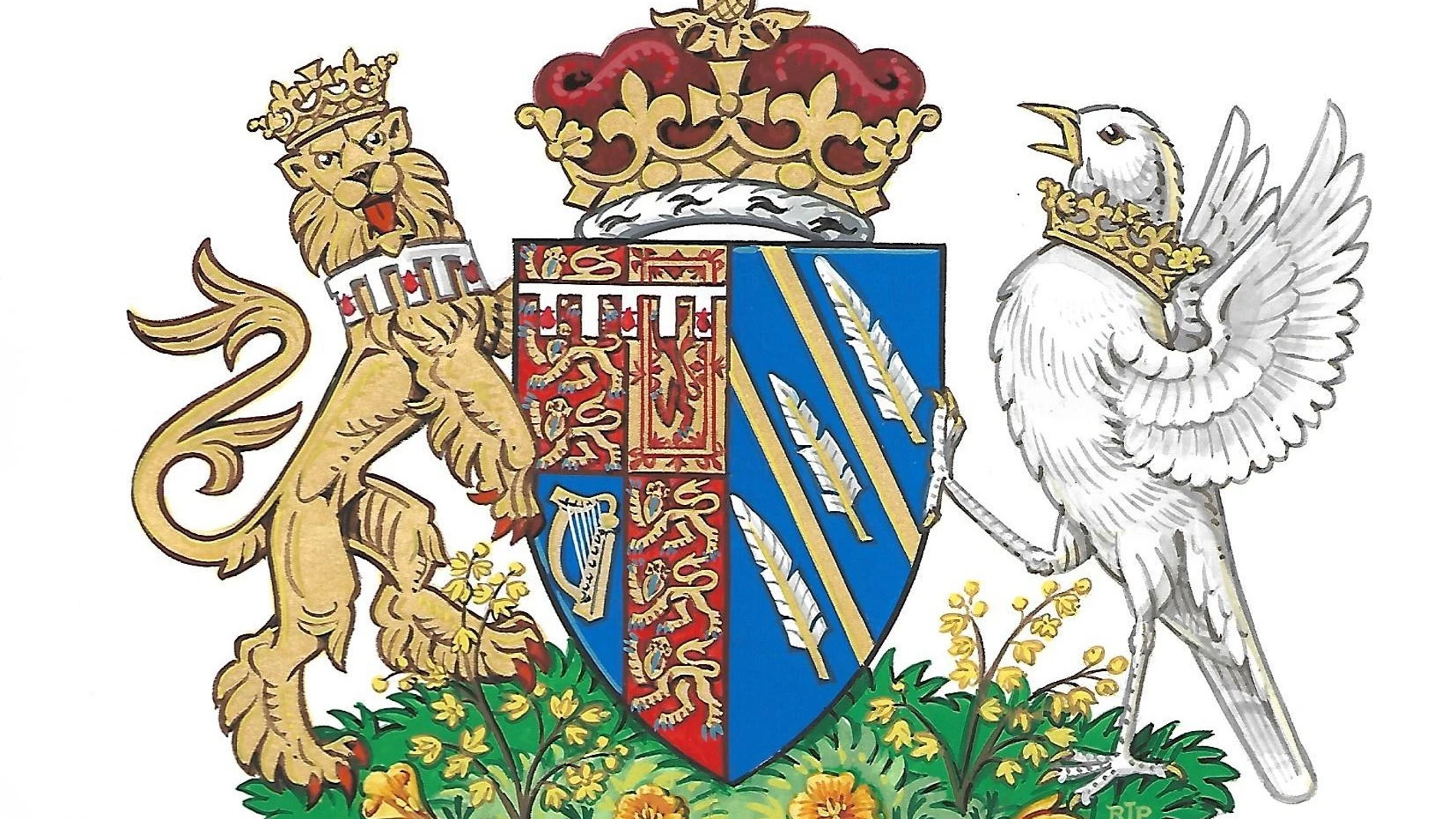 Imagen facilitada por el Palacio Kensington que muestra el escudo de armas de la duquesa Imagen facilitada por el Palacio Kensington que muestra el escudo de armas de la duquesa
