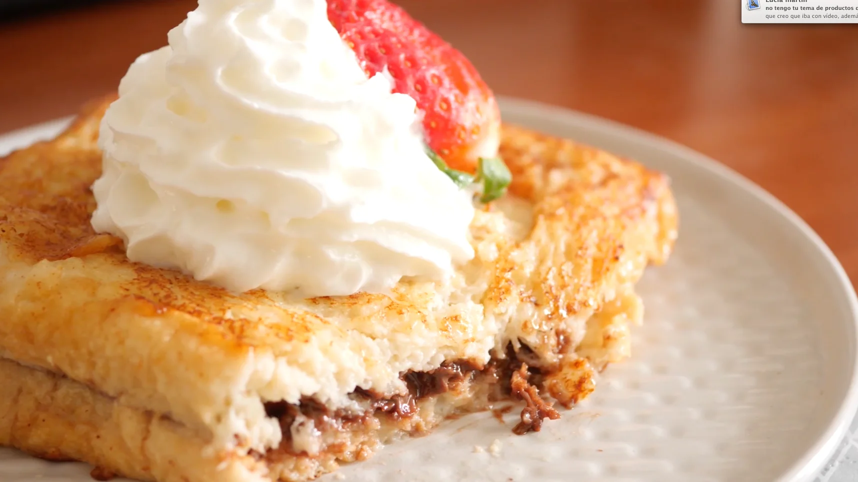 Tostada francesa con Nutella Tostada francesa con Nutella