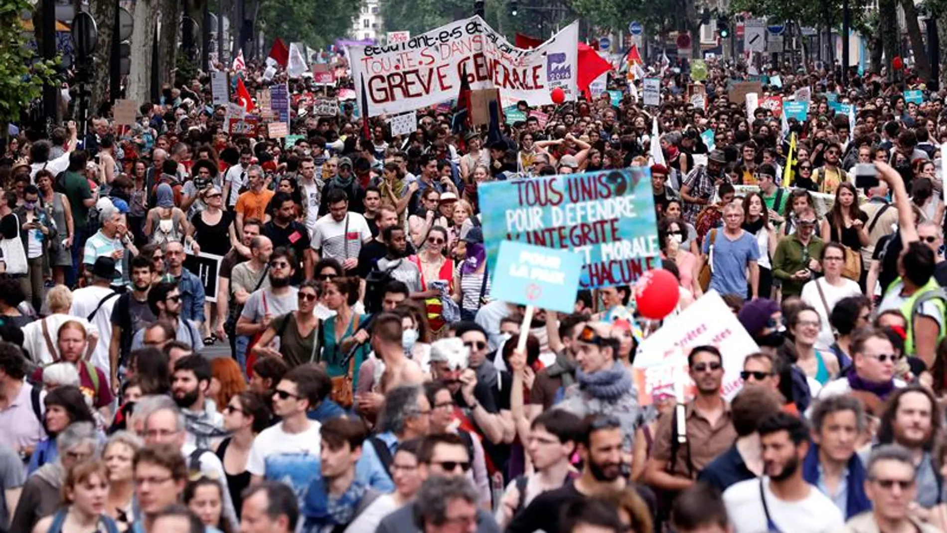 Protestas en Francia contra las políticas de Macron Protestas en Francia contra las políticas de Macron