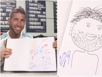 Los dibujos de los finalistas de la Champions de sí mismos Los dibujos de los finalistas de la Champions de sí mismos