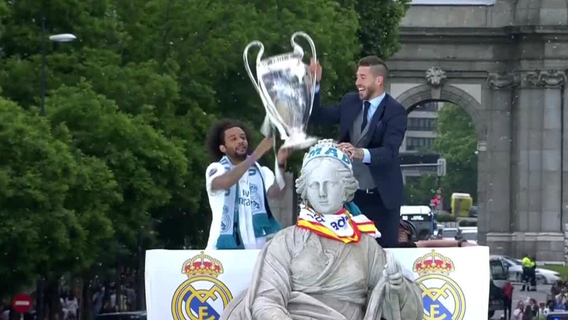Marcelo y Ramos, en la Cibeles