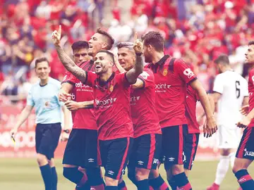 El Mallorca celebra un gol El Mallorca celebra un gol