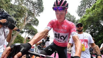 Froome en la victoria del Giro