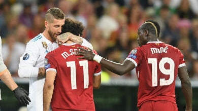 Sergio Ramos desea a Mohamed Salah una 