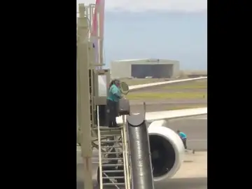 La trabajadora del aeropuerto La trabajadora del aeropuerto