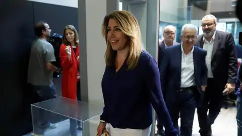 Susana Díaz a su llegada a Ferraz Susana Díaz a su llegada a Ferraz