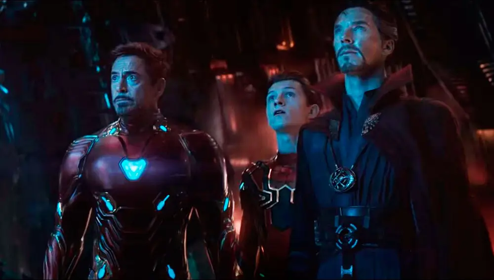 Iron Man, SpiderMan y Doctor Extraño en 'Infinity War'