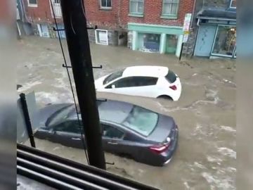 Las fuertes lluvias provocan fuertes inundaciones en gran parte de Maryland, en Estados Unidos