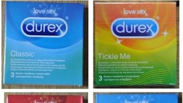 Las cajas de preservativos falsificados