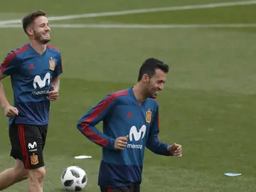 Busquets, en un entrenamiento Busquets, en un entrenamiento