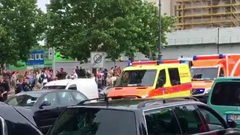 Zona en la que un policía ha abierto fuego contra un sospechoso Zona en la que un policía ha abierto fuego contra un sospechoso