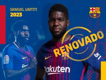 Umtiti renueva con el Barcelona Umtiti renueva con el Barcelona