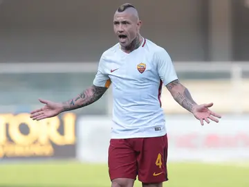 Nainggolan, durante un partido con la Roma Nainggolan, durante un partido con la Roma