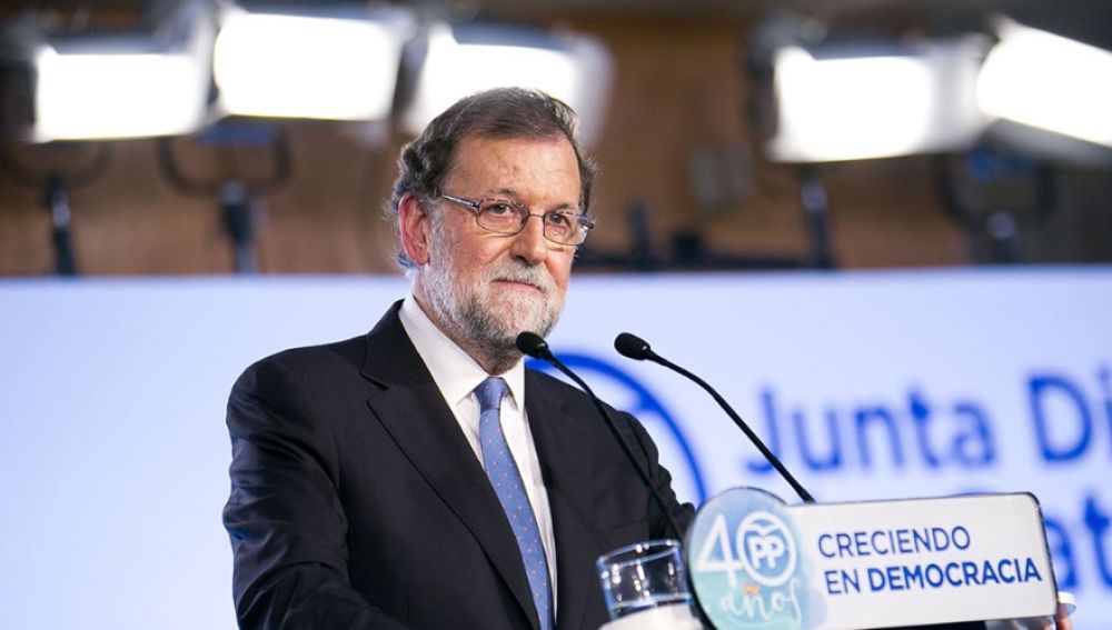 Mariano Rajoy en un acto electoral