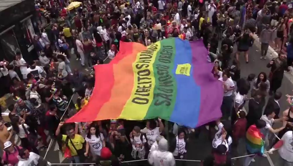 <p>Sao Paulo celebra el Orgullo LGBT y manda un recado político en año electoral</p>