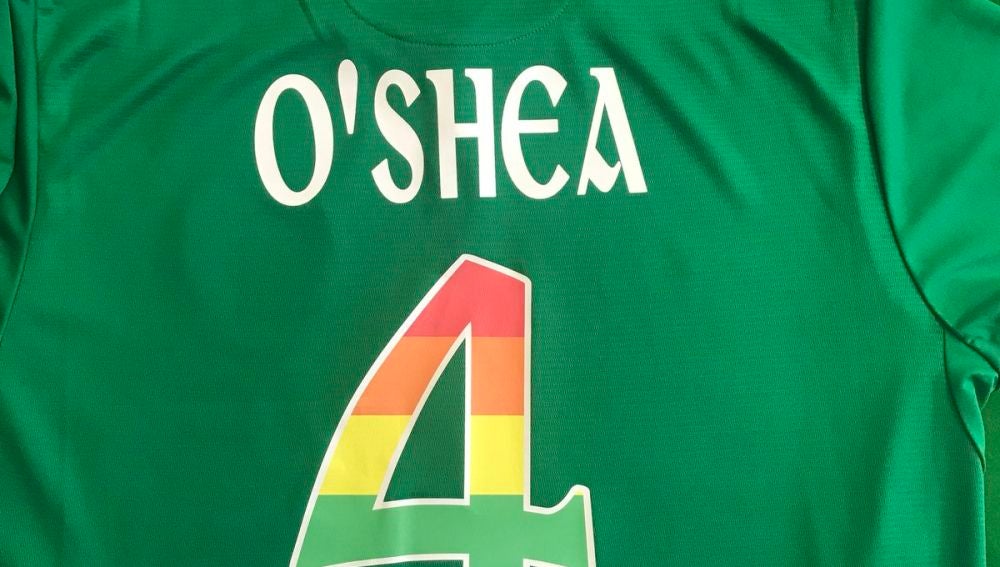 Los dorsales en apoyo a la comunidad LGTBI de la selección irlandesa