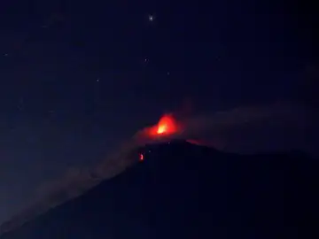 Vista del Volcán de Fuego de Guatemala Vista del Volcán de Fuego de Guatemala