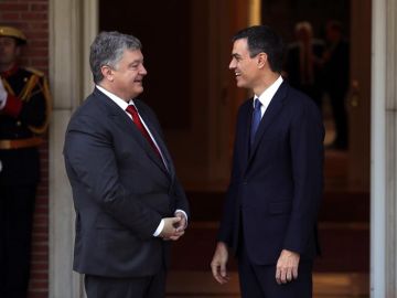 Pedro Sánchez recibe al presidente de Ucrania