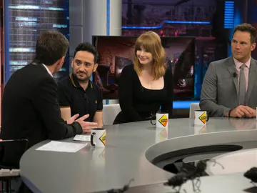 Chris Pratt, Bryce Dallas Howard y J.A. Bayona confiesan en 'El Hormiguero 3.0' qué sintieron la primera vez que vieron 'Parqué Jurásico' Chris Pratt, Bryce Dallas Howard y J.A. Bayona confiesan en 'El Hormiguero 3.0' qué sintieron la primera vez que vieron 'Parqué Jurásico'