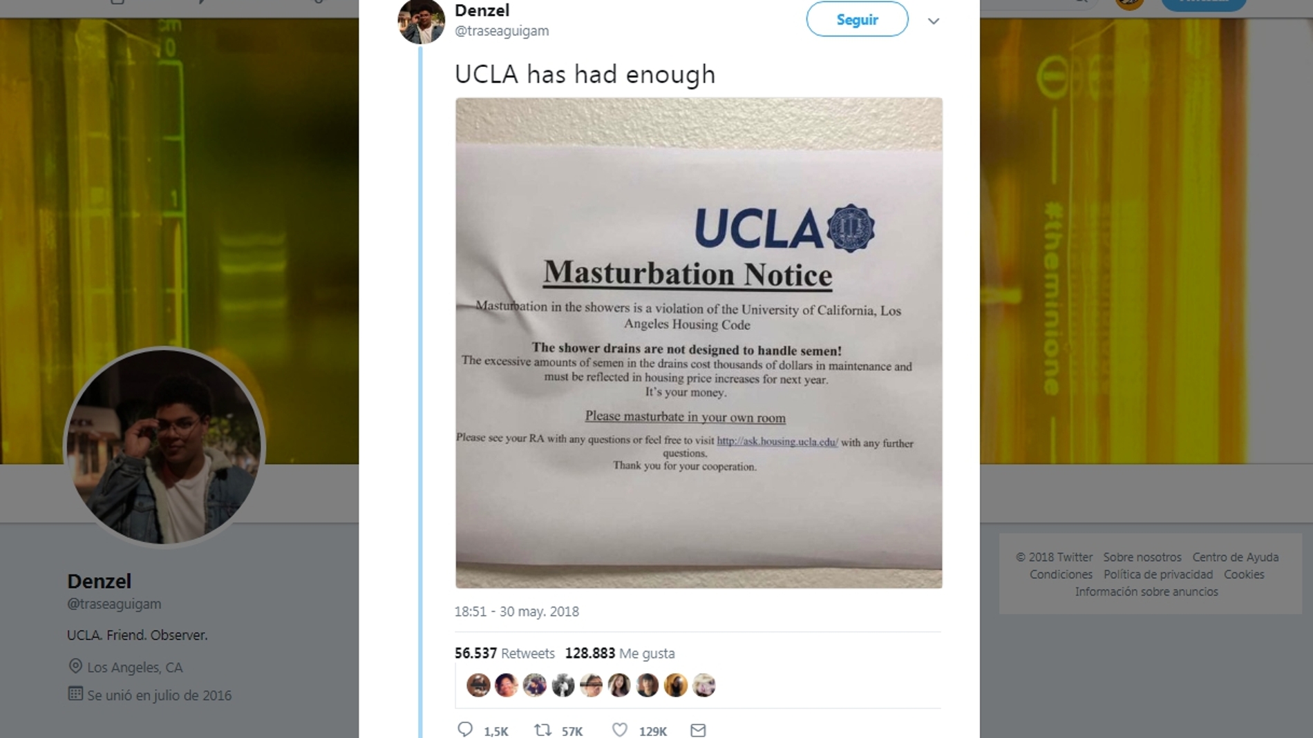 Cartel en la Universidad de California
