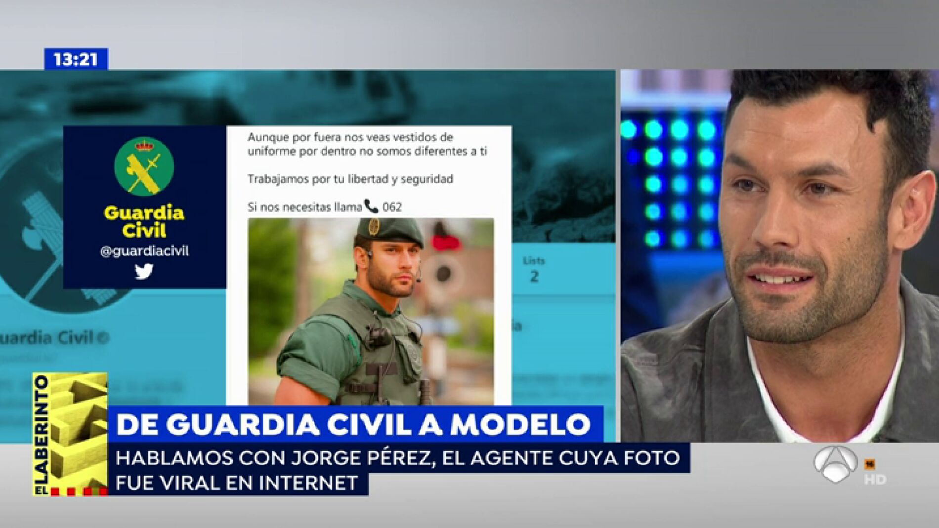 <p>Jorge P&eacute;rez, el guardia civil que se hizo famoso, sobre los piropos en redes: "Est&aacute;n enfocados en clave de humor y con respeto" </p>