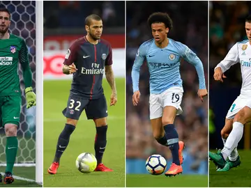 Oblak, Alves, Sané y Bale, ausentes en el Mundial de Rusia Oblak, Alves, Sané y Bale, ausentes en el Mundial de Rusia