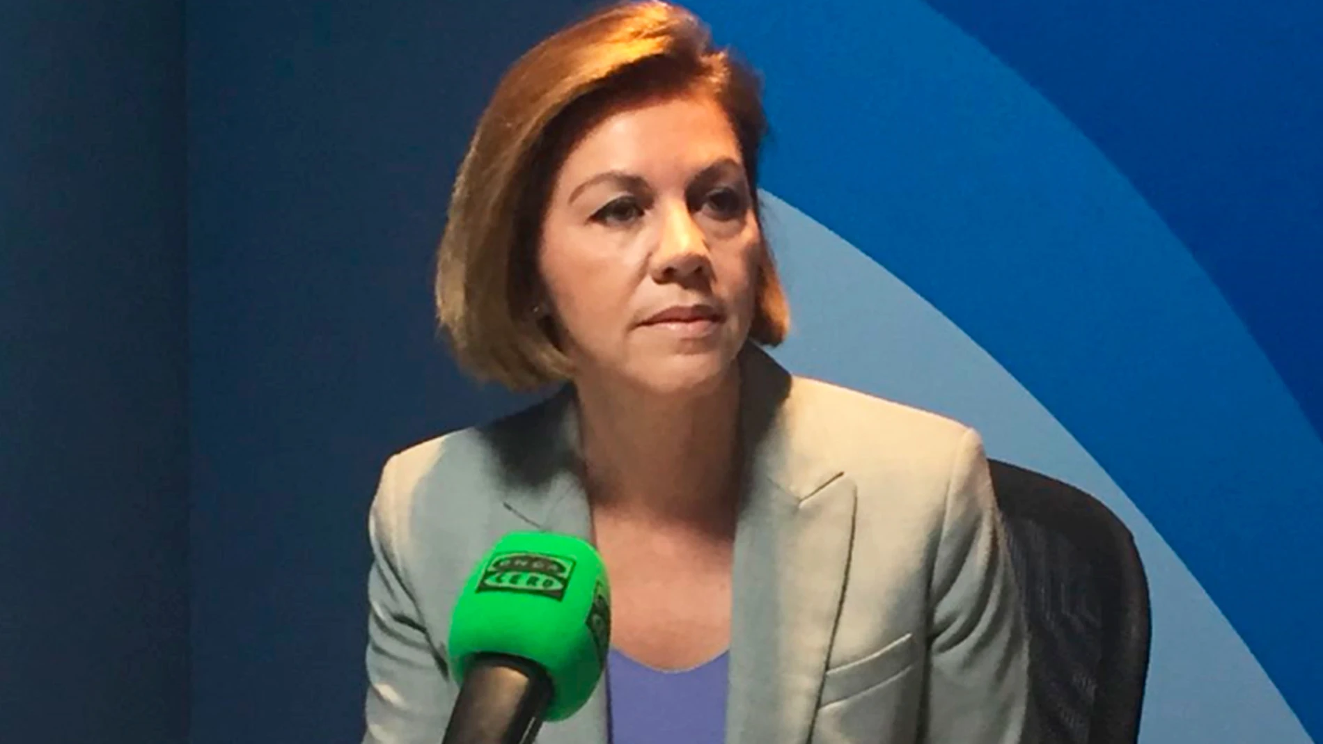 María Dolores de Cospedal durante una entrevista en Onda Cero María Dolores de Cospedal durante una entrevista en Onda Cero