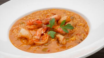 arroz caldoso con langostinos