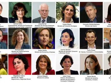 La lista de ministros y cargos del Gobierno de Pedro Sánchez La lista de ministros y cargos del Gobierno de Pedro Sánchez