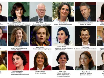 La lista de ministros y cargos del Gobierno de Pedro Sánchez La lista de ministros y cargos del Gobierno de Pedro Sánchez