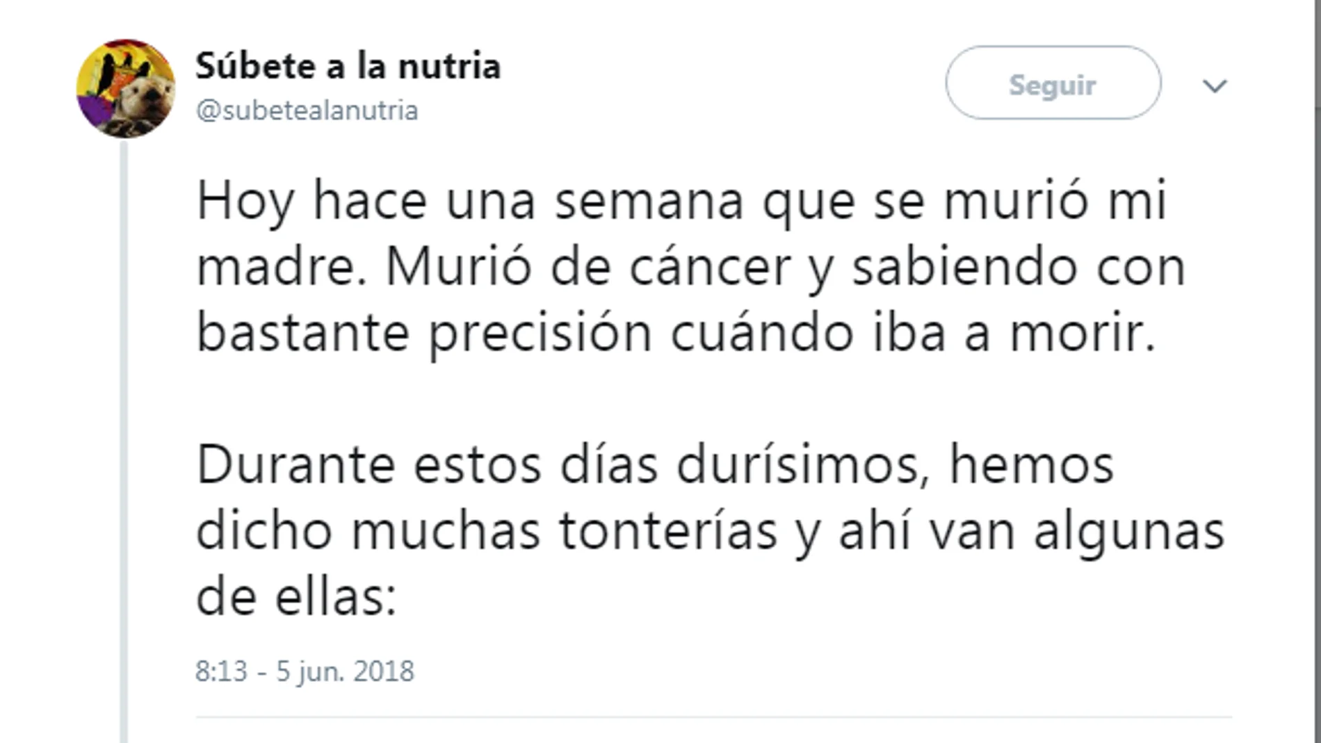 Captura de un tuit Captura de un tuit