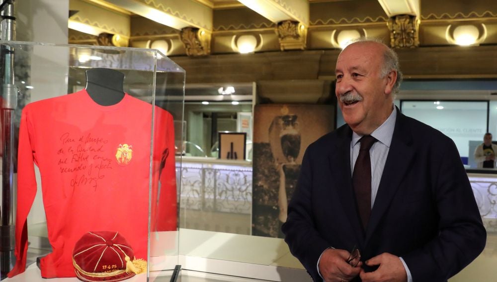 Vicente del Bosque, durante la presentación del Espacio Selección